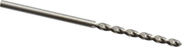 Guhring - 1.9mm 130° High Speed Steel Jobber Drill - Bright Finish, Right Hand Cut, Parabolic Flute, Straight Shank, 1-13/16" OAL, Standard Point - Apex Tool & Supply