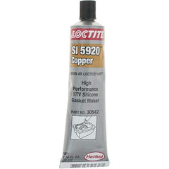 Loctite - 70 oz Tube Copper (Color) RTV Silicone Gasket Sealant - 24 hr Full Cure Time - Apex Tool & Supply