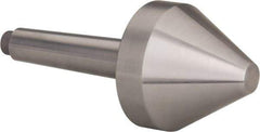 Riten - 2-1/8" Head Diam, Hardened Tool Steel Bull Nose Point Solid Dead Center - 2MT Morse Taper, 2-1/8" Point Diam, 1.4" Point Length - Apex Tool & Supply