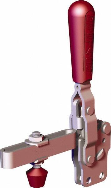 De-Sta-Co - 375 Lb Holding Capacity, Vertical Handle, Manual Hold Down Toggle Clamp - 57° Handle Movement, 99° Bar Opening, U-Bar, Straight Base, Carbon Steel - Apex Tool & Supply
