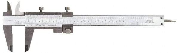 Fowler - 0 to 8" Stainless Steel Vernier Caliper - 0.02mm Graduation, 1.9" Jaw Depth, 0.0015" Accuracy, Includes Depth, Inside Diameter, Outside Diameter, Step - Apex Tool & Supply
