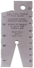 TESA Brown & Sharpe - Steel Acme Thread Screw Checker - 29° Thread Angle - Apex Tool & Supply