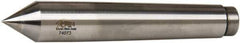 Riten - 0.72" Head Diam, Carbide-Tipped Steel Standard Point Solid Dead Center - B&S 7 Brown & Sharpe Taper, 0.72" Point Diam, 1-1/8" Point Length, 4-3/8" OAL - Apex Tool & Supply