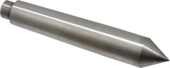 Riten - 0.599" Head Diam, Carbide-Tipped Steel Standard Point Solid Dead Center - B&S 6 Brown & Sharpe Taper, 0.599" Point Diam, 15/16" Point Length, 3-5/8" OAL - Apex Tool & Supply