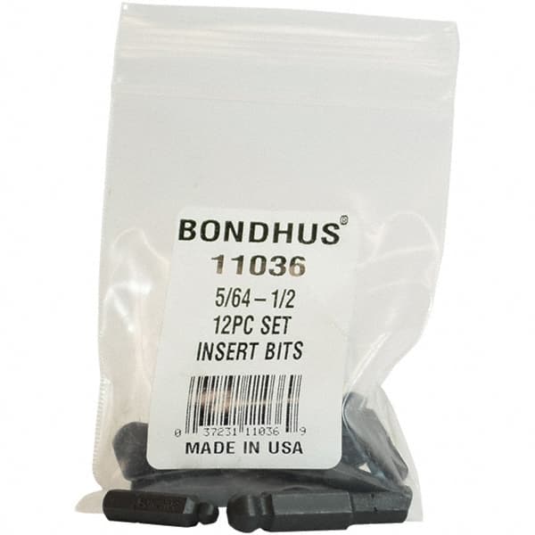 Bondhus - Screwdriver Bit Sets Type: Insert Bit Set Drive Size: 1/4 (Inch) - Apex Tool & Supply
