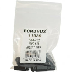 Bondhus - Screwdriver Bit Sets Type: Insert Bit Set Drive Size: 1/4 (Inch) - Apex Tool & Supply