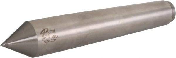 Riten - 1-1/4" Head Diam, Hardened Tool Steel Standard Point Solid Dead Center - Jarno 10 Taper, 1-1/4" Point Diam, 2" Point Length, 7-1/2" OAL - Apex Tool & Supply