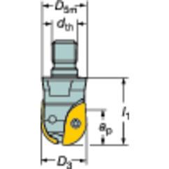 RA216-19T10 Coromant Ball Nose Endmill Exchangeable Head - Apex Tool & Supply