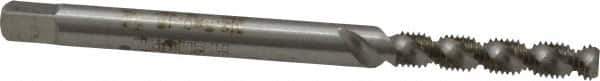 Heli-Coil - M2.5x0.45 Metric Coarse, 2 Flute, Bottoming Chamfer, Bright Finish, High Speed Steel Spiral Flute STI Tap - Right Hand Flute, 1-15/16" OAL, 3.58mm Shank Diam, 5/8" Thread Length, 5H Class of Fit - Exact Industrial Supply