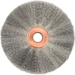 2″ Small Diameter Crimped Wire Wheel, .003″ Steel Fill, 1/4″ Arbor Hole - Apex Tool & Supply