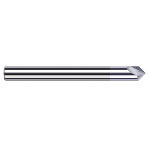 Engraving Cutters - 0.1250″ (1/8″) Shank Diameter × 120° included Carbide Marking Cutter for Non-Ferrous, 2 Flute, TiB2 Coated - Exact Industrial Supply