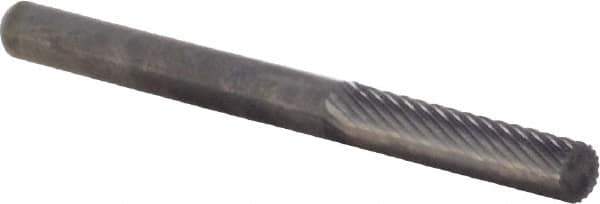M.A. Ford - 1/8" Cut Diam, 1/8" Shank Diam, Cylinder Head Double Cut Burr - Carbide, Flat End, 9/16" LOC, 1-1/2" OAL - Apex Tool & Supply