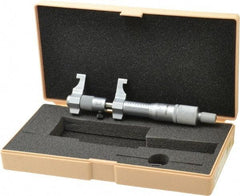 Mitutoyo - 2 to 3 Inch Range, Carbide Satin Chrome Coated, Mechanical Inside Caliper Micrometer - 0.001 Inch Graduation, 0.0004 Inch Accuracy - Apex Tool & Supply