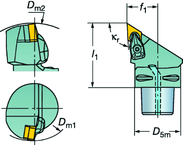 C5-CDJNR-35060-15-4 Capto® and SL Turning Holder - Apex Tool & Supply