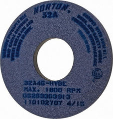 Norton - 14" Diam x 5" Hole x 1" Thick, H Hardness, 46 Grit Surface Grinding Wheel - Aluminum Oxide, Type 1, Coarse Grade, 1,800 Max RPM, Vitrified Bond, No Recess - Apex Tool & Supply