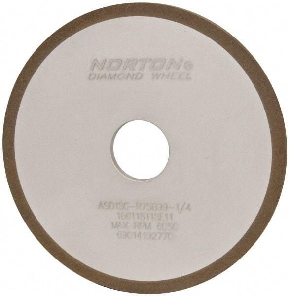 Norton - 6" Diam x 1-1/4" Hole x 1/4" Thick, 180 Grit Surface Grinding Wheel - Diamond, Type 1A1, Very Fine Grade, Resinoid Bond - Apex Tool & Supply