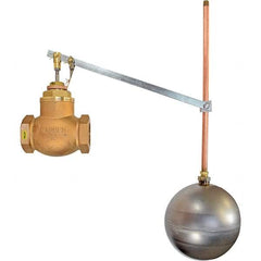Control Devices - 2" Pipe, Brass & Bronze, Globe Pattern-Single Seat, Mechanical Float Valve - 75 psi, FIP x FIP End Connections - Apex Tool & Supply