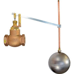 Control Devices - 2" Pipe, Brass & Bronze, Globe Pattern-Single Seat, Mechanical Float Valve - 75 psi, FIP x FIP End Connections - Apex Tool & Supply
