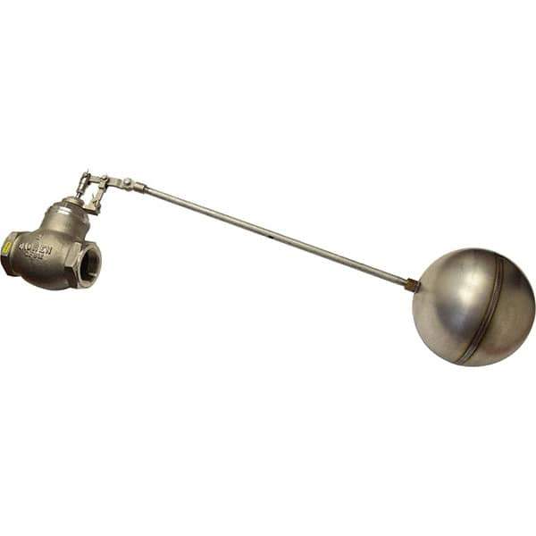 Control Devices - 2" Pipe, Stainless Steel, Globe Pattern-Double Seat, Mechanical Float Valve - 75 psi, FIP End Connections - Apex Tool & Supply
