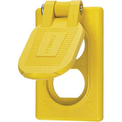 Hubbell Wiring Device-Kellems - Weatherproof Box Covers Cover Shape: Rectangle Number of Holes in Outlet: 1 - Apex Tool & Supply