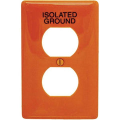 Hubbell Wiring Device-Kellems - Wall Plates Wall Plate Type: Outlet Wall Plates Color: Orange - Apex Tool & Supply