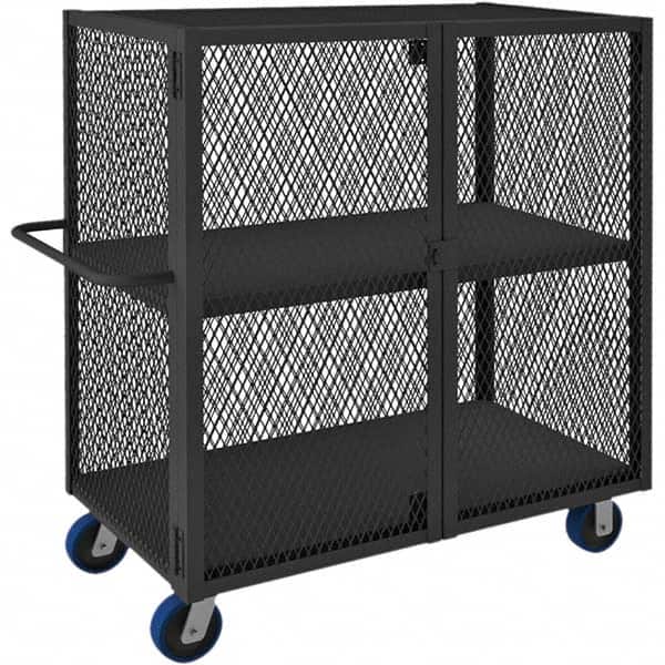 Durham - 2,000 Lb Capacity 2-Shelf Security Mesh Truck - Apex Tool & Supply