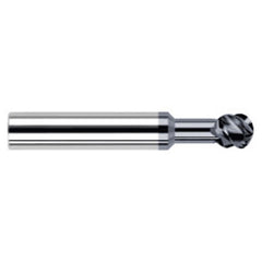 Undercutting End Mills - 0.0781″ (5/64″) Cutter Diameter × 0.3750″ (3/8″) Neck Length × 270° Carbide Undercutting End Mill, 2 Flutes, AlTiN Coated - Exact Industrial Supply