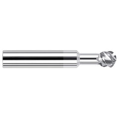Undercutting End Mills - 0.0781″ (5/64″) Cutter Diameter × 0.3750″ (3/8″) Neck Length × 270° Carbide Undercutting End Mill, 2 Flutes, TiB2 Coated - Exact Industrial Supply