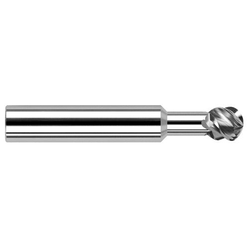 Undercutting End Mills - 0.2500″ (1/4″) Cutter Diameter × 0.3750″ (3/8″) Neck Length × 270° Carbide Undercutting End Mill, 4 Flutes - Exact Industrial Supply
