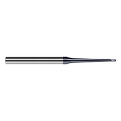 1/8″ Dia. × 3/8″ Shank × 0.1″ DOC × 4″ OAL, Carbide AlTiN, 2 Flute, Ballnose End Mill - Exact Industrial Supply