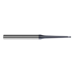 ‎1/16″ Dia. × 1/4″ Shank × 0.05″ DOC × 2-1/2″ OAL, Carbide AlTiN, 2 Flute, Ballnose End Mill - Exact Industrial Supply