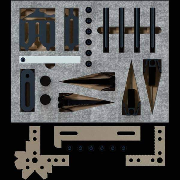 Phillips Precision - CMM Clamps Stud Thread Size: 1/4-20 Stud Length (Decimal Inch): 12 - Apex Tool & Supply