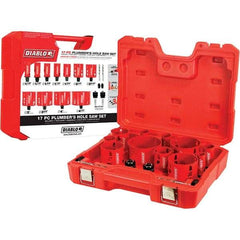 Freud - Hole Saw Kits Minimum Saw Diameter (Inch): 1-1/8 Maximum Saw Diameter (Inch): 4.5200 - Apex Tool & Supply