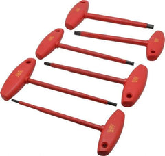 Wiha - 6 Piece T-Handle Hex Key Set - Hex Range 5/32 to 3/8", Chrome Vanadium Molybdenum - Apex Tool & Supply