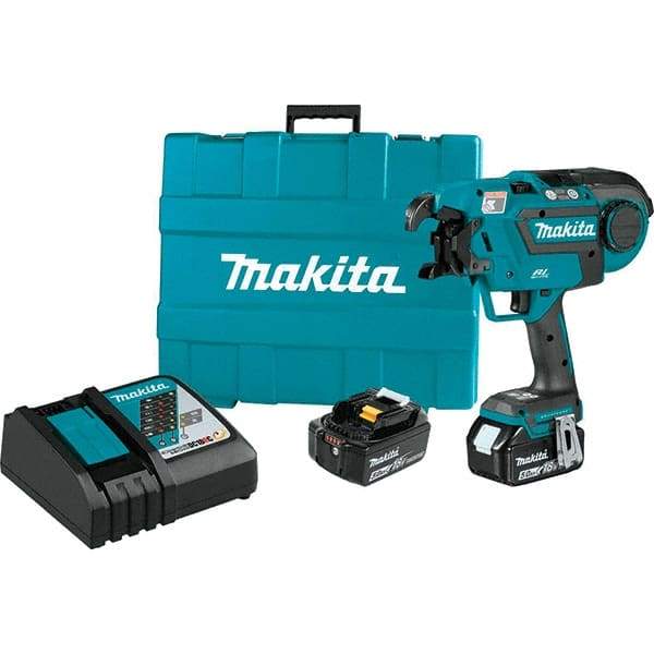 Makita - Cordless Rebar Tying Tool Voltage: 18.0 Rebar Size Capacity: #5 x #5 - Apex Tool & Supply