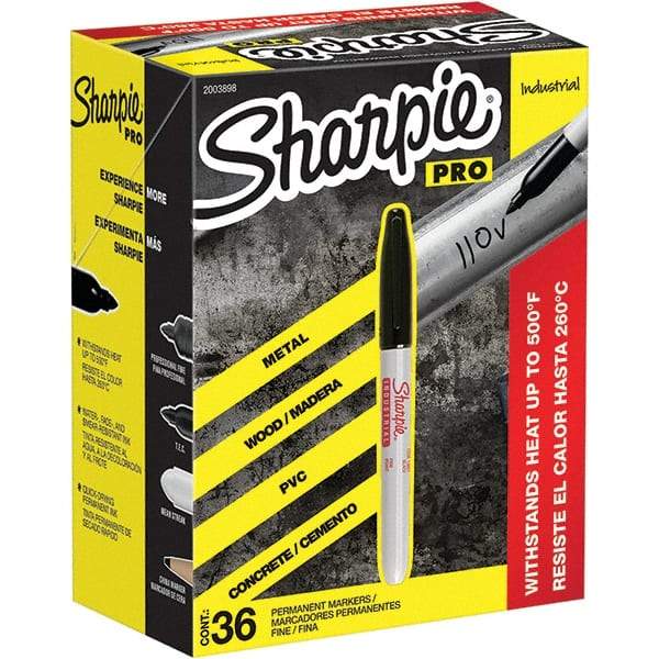 Sharpie - Markers & Paintsticks Type: Permanent Color: Black - Apex Tool & Supply