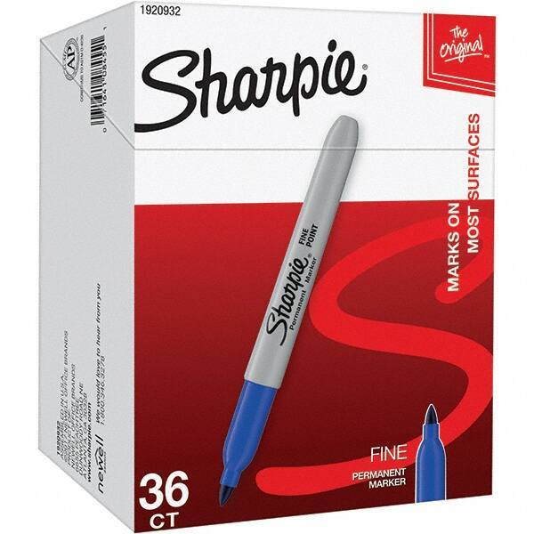 Sharpie - Markers & Paintsticks Type: Permanent Color: Blue - Apex Tool & Supply