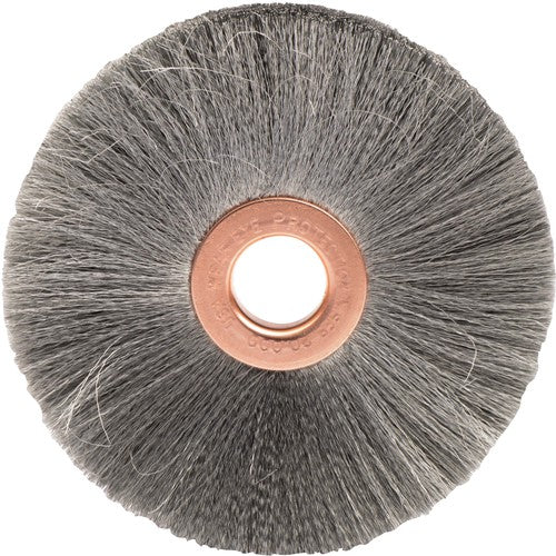 3″ Small Diameter Crimped Wire Wheel, .003″ Steel Fill, 1/2″ Arbor Hole - Apex Tool & Supply