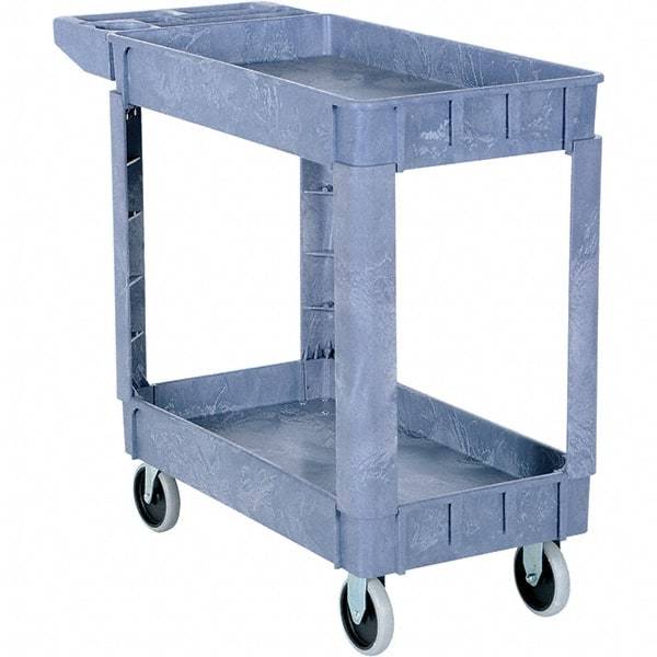 Vestil - 550 Lb Capacity, 17" Wide x 39-1/2" Long x 28" High Bin Cart - 2 Shelf, Plastic - Apex Tool & Supply