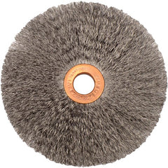 4″ Small Diameter Crimped Wire Wheel, .006″ Steel Fill, 1/2″ Arbor Hole - Apex Tool & Supply
