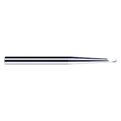 ‎1/16″ Dia. × 1/4″ Shank × 0.05″ DOC × 2-1/2″ OAL, Carbide TiB2, 2 Flute, Ballnose End Mill - Exact Industrial Supply