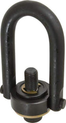 Jergens - 10,000 Lb Load Capacity Safety Engineered Center Pull Hoist Ring - 230 Ft/Lb Torque, 1-8 Thread, Alloy Steel - Apex Tool & Supply