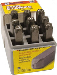 C.H. Hanson - 9 Piece, 5/32" Character Steel Stamp Set - Figures, Heavy Duty - Apex Tool & Supply
