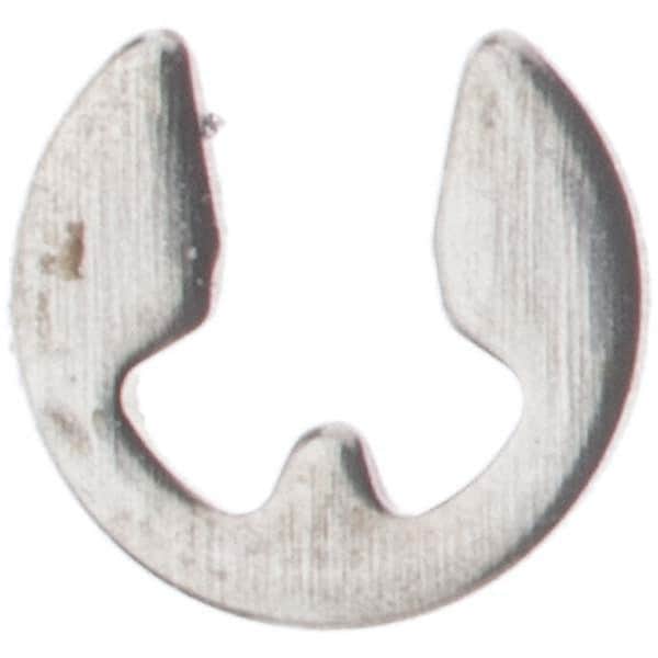 Rotor Clip - 2 to 2.5mm Shaft Diam, 1.5mm Groove Diam, Stainless Steel Metric External E Style Retaining Ring - Apex Tool & Supply