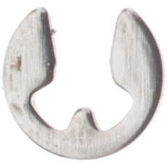 Rotor Clip - 2 to 2.5mm Shaft Diam, 1.5mm Groove Diam, Stainless Steel Metric External E Style Retaining Ring - Apex Tool & Supply