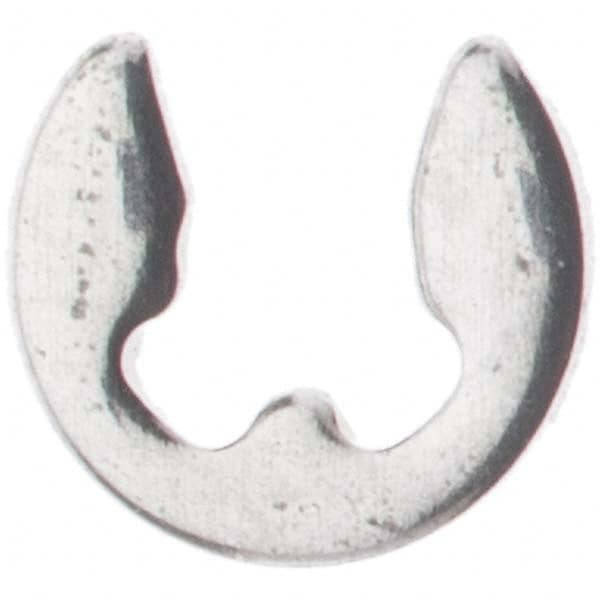 Rotor Clip - 5 to 7mm Shaft Diam, 4mm Groove Diam, Stainless Steel Metric External E Style Retaining Ring - Apex Tool & Supply