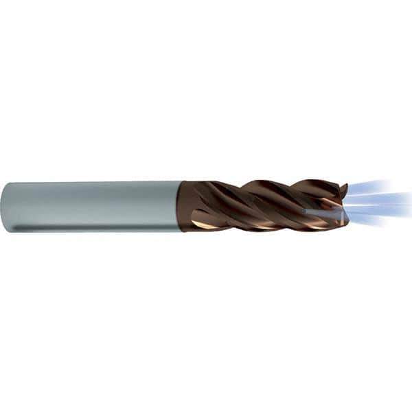 Guhring - 3/4", 4 Flute, Single End, Solid Carbide, Corner Chamfer End Mill - 4" OAL, 1-1/2 LOC, Right Hand Cut - Apex Tool & Supply