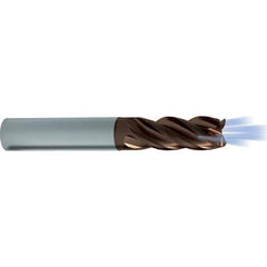 Guhring - 3/4", 4 Flute, Single End, Solid Carbide, Corner Chamfer End Mill - 4" OAL, 1-1/2 LOC, Right Hand Cut - Apex Tool & Supply