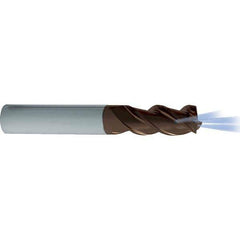 Guhring - 5/16", 3 Flute, Single End, Solid Carbide, Corner Chamfer End Mill - 2-1/2" OAL, 1/2 LOC, Right Hand Cut - Apex Tool & Supply