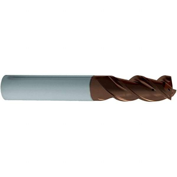 Guhring - 3/4", 3 Flute, Single End, Solid Carbide, Corner Chamfer End Mill - 4" OAL, 1 LOC, Right Hand Cut - Apex Tool & Supply